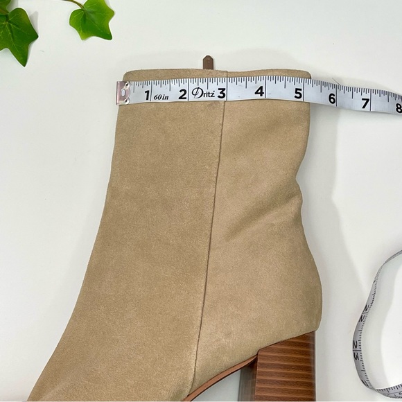 SAM EDELMAN Ivette Square Toe Ankle Boots in Sesame Suede Size 9 - Picture 16 of 16